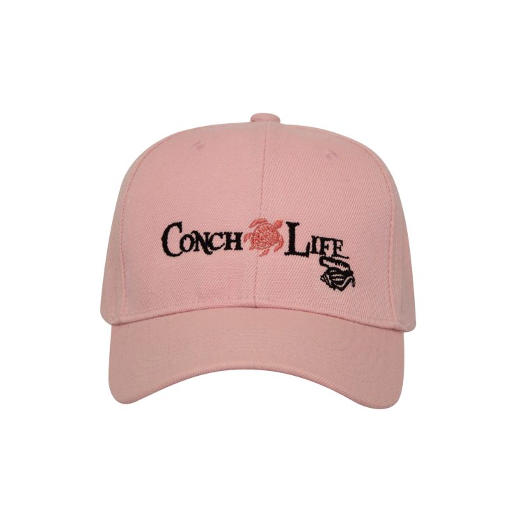 Pink Ponytail Hat with Coral Turtle